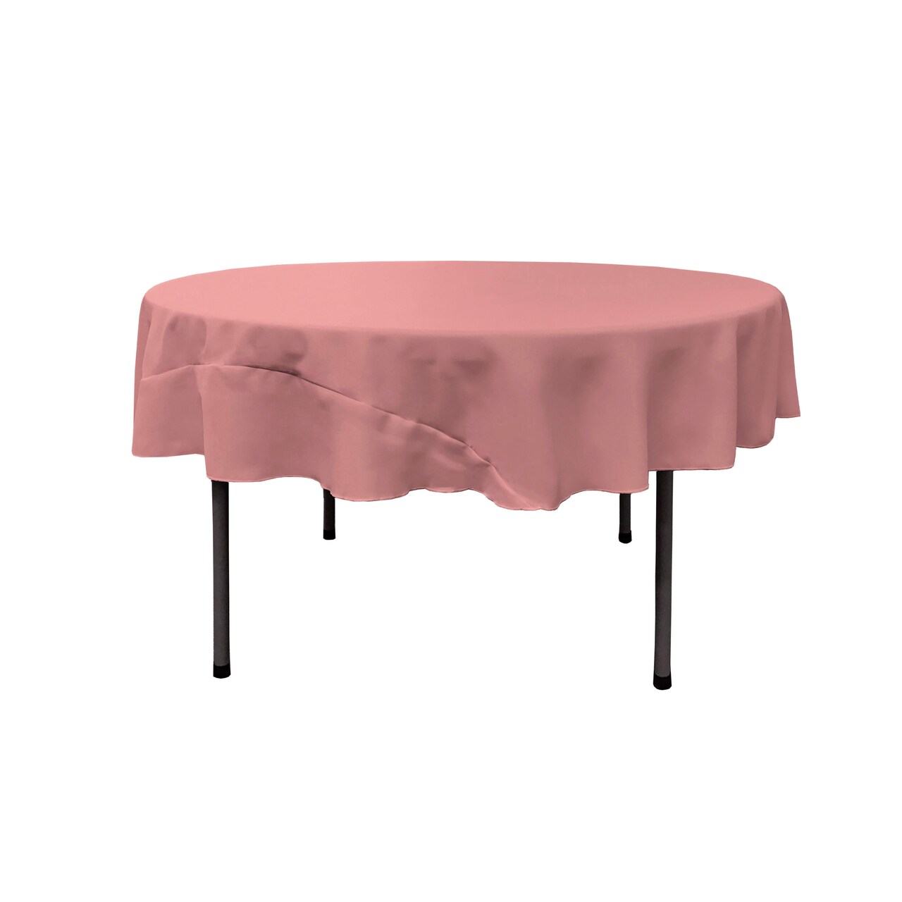 72-Inch Round Tablecloth 100% Polyester Poplin Wrinkle Resistant Durable Cover
